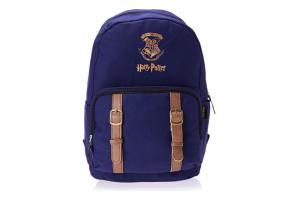 Mochila Escolar Bolso Frontal Reforçada Brasão Harry Potter Cor Azul-marinho